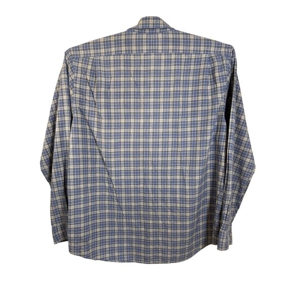 Ralph Lauren Polo Shirt Size XXL 2XL Blue Classic Plaid Long Sleeve 100% Cotton - Picture 8 of 8